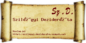 Szilágyi Dezideráta névjegykártya